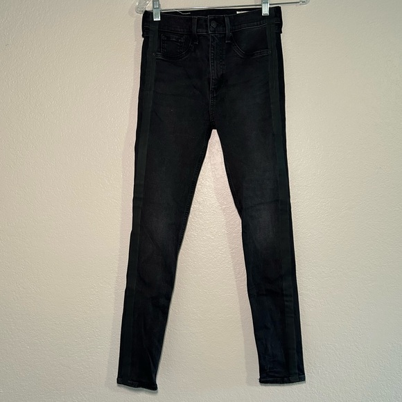Rag & Bone Black Wash Tux High Rise Ankle Skinny Jeans Women’s 26 minimal grunge - Picture 1 of 7